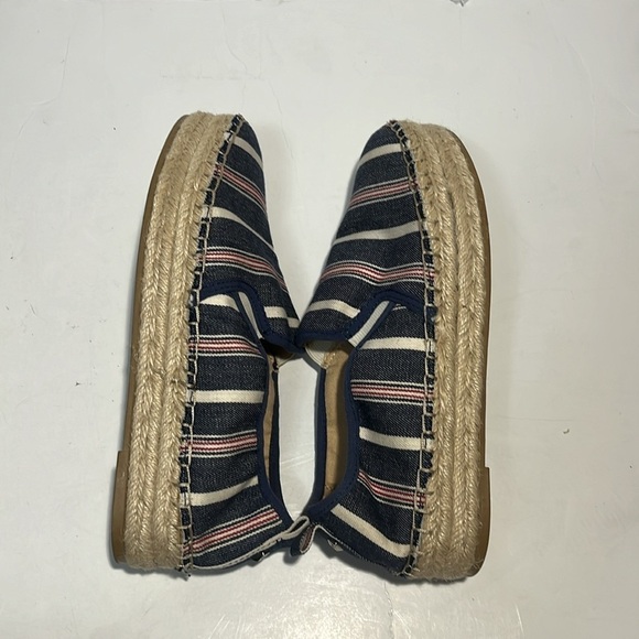Sam Edelman Espadrilles Blue Americana Stripes Women’s US 9M EUR 39 Platform - Picture 5 of 10